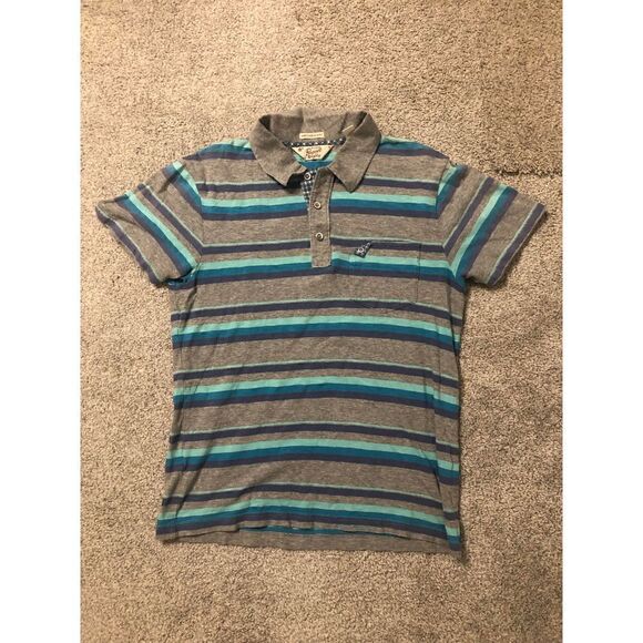 The Original Penguin Striped Short Sleeve Polo Shirt Size Small - Picture 9 of 13